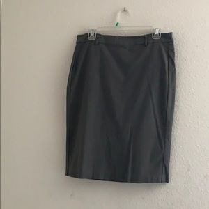 Gray Midi Pencil Skirt
